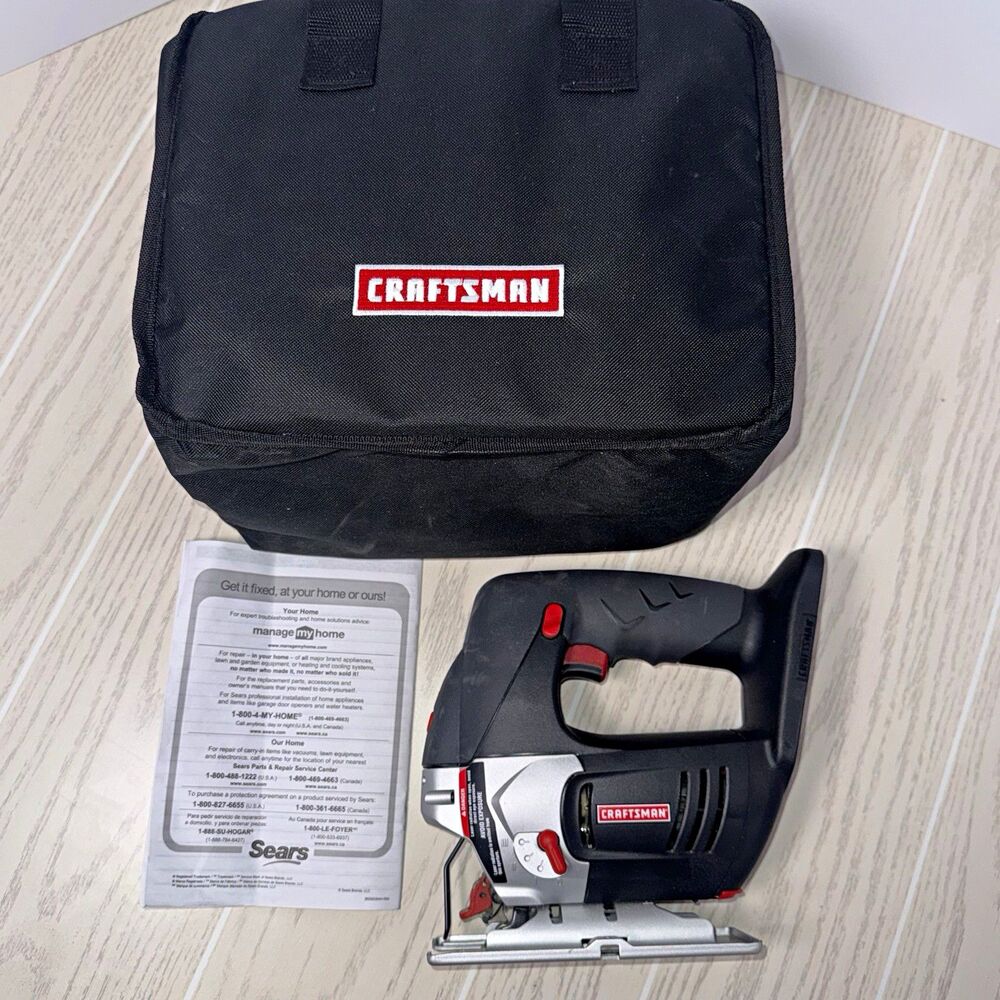 Sears Craftsman Model 19.2V Cordless Jigsaw Var Speed/Orbital 315 W/Bag No Batt